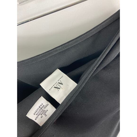 Armani Exchange One Shoulder Black Dress Size 2 - Picture 3 of 4